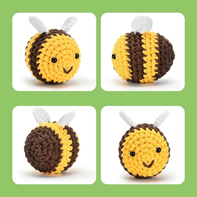Zepiany Crochet Kit for Beginners with Beginner Yarn, Amigurumi Crochet Kits for Starters Knitting Kit, Beginner Crochet Animals for Adults with Step-by-Step Video Guides for Crochet Gifts