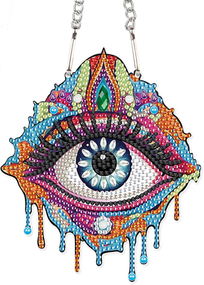 AiYuanzsh Diamond Art Painting Pendant Kits 5d Diamond Painting Art Hanging Kit Eye DIY Diamond Crystal Window Pendant Kit for Adults Gift Wall Home Decoration