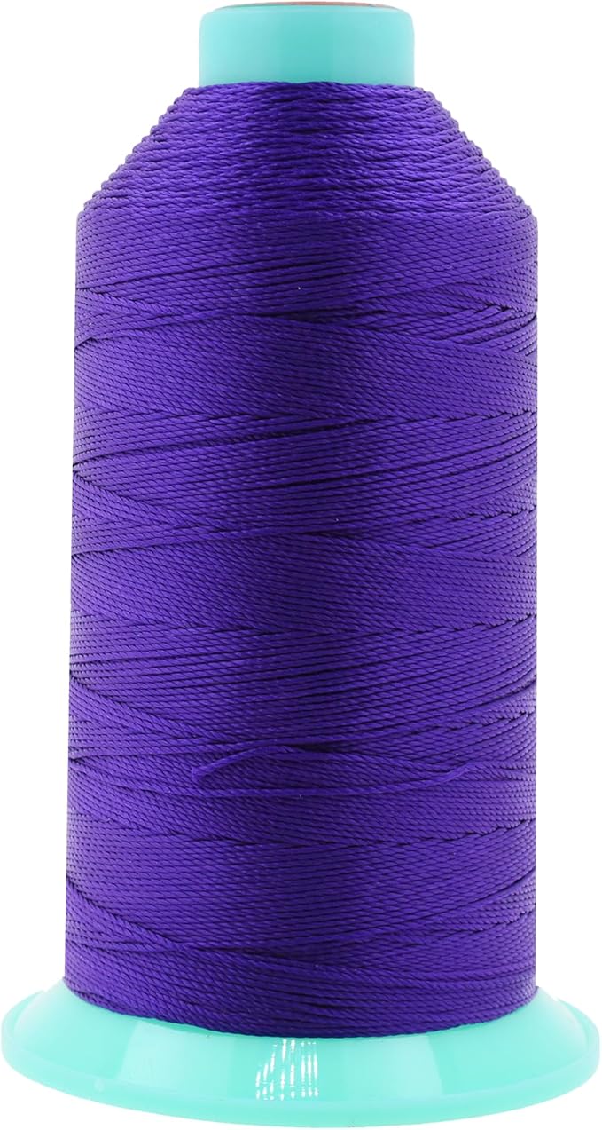 Mandala Crafts Size 277 840D T270 Bonded Nylon Thread - Violet 800 YDs Tex 270 Heavy Duty Sewing Threads for Leather, Jeans, Weaving, Outdoor Marine Upholstery