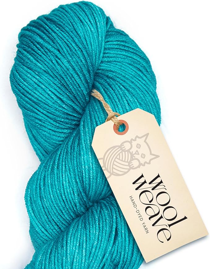 Superwash Merino Wool Yarn for Knitting & Crocheting - Hand Dyed Yarns, 100gr, 240 Yards, Dk Weight - Luxurious, Soft & Durable Emerald Green Yarn