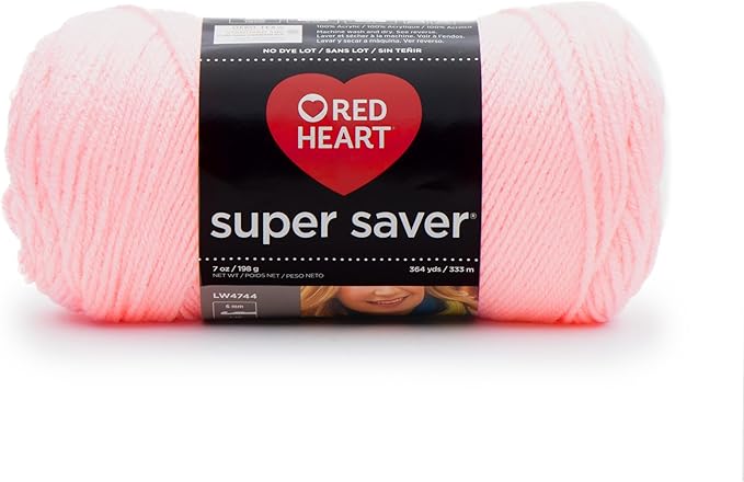 Red Heart Super Saver Yarn, Petal Pink