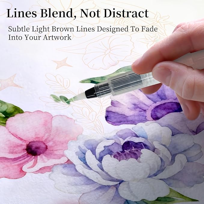 Elfew Watercolor Workbook Set for Adults & Beginners, 18 Color Watercolor Paint with Self-Watering Brush Pen, 20 Beautiful Watercolor Paintings for Adults
