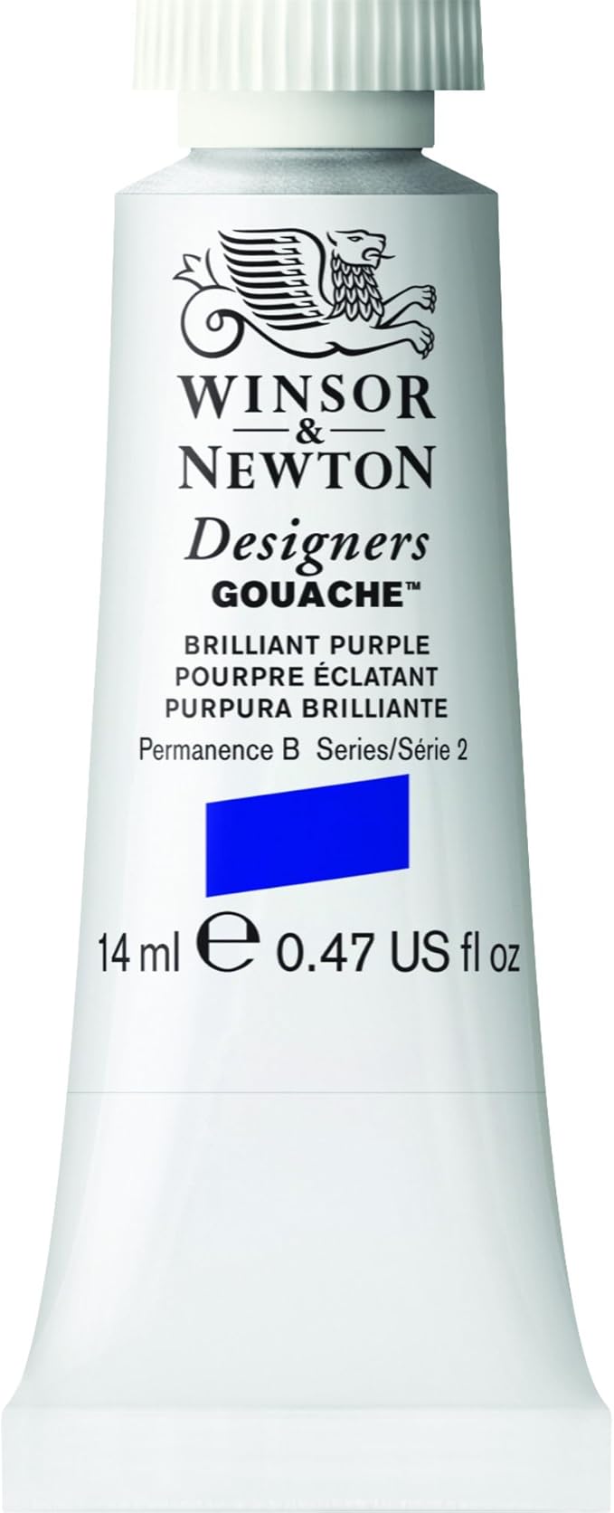 Winsor & Newton Designer's Gouache, 14 ml (0.47oz) tube, Brilliant Purple