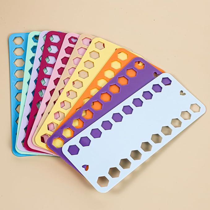 10PCS Embroidery Floss Organizer, Needlepoint Embroidery Thread Organizer Cross Stitch Supplies Plastic Sewing Threads Winding Plate Board Card Storage Tool (Mixcolor)