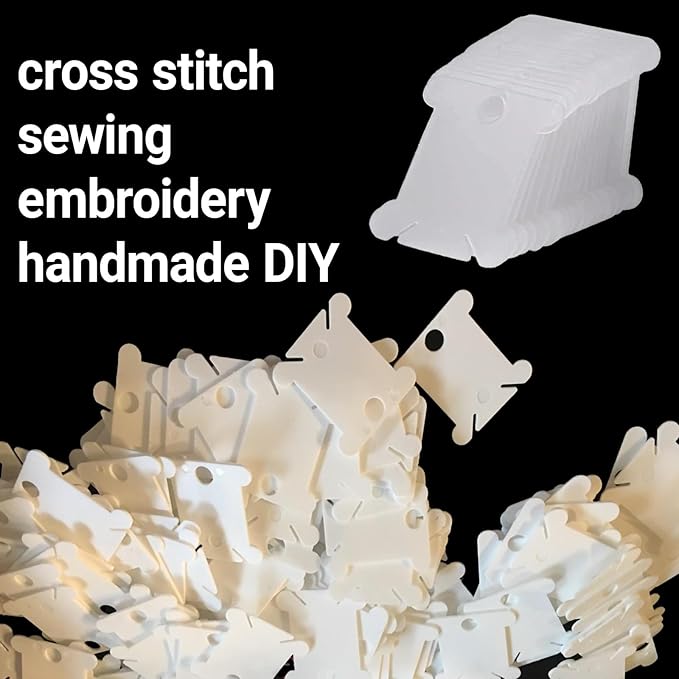 447 Pcs Embroidery Floss Bobbins, Embroidery Floss Organizer, Plastic Embroidery Thread Cards for Cross Stitch Thread Holder Sewing Storage (447)