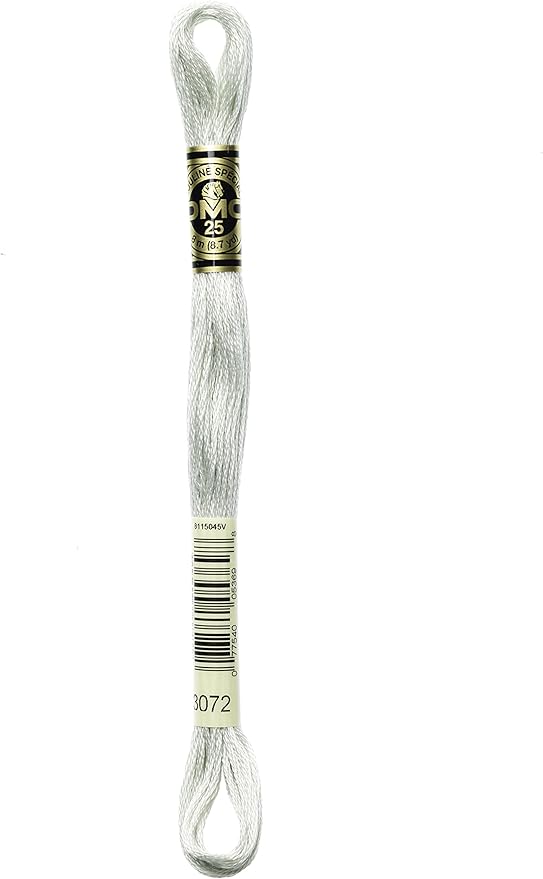 DMC 117-3072 Mouline Stranded Cotton Six Strand Embroidery Floss Thread, Light Beaver Grey, 8.7-Yard