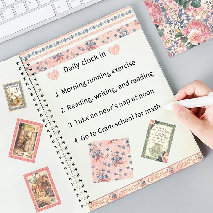 6x6” 160gsm cardstock Single Sided Scrapbooking 24 Papers Pad vintage decoupage scrapbook kit patterned paper junk journal supplies journaling supply scrap paper crafting Garden Plants