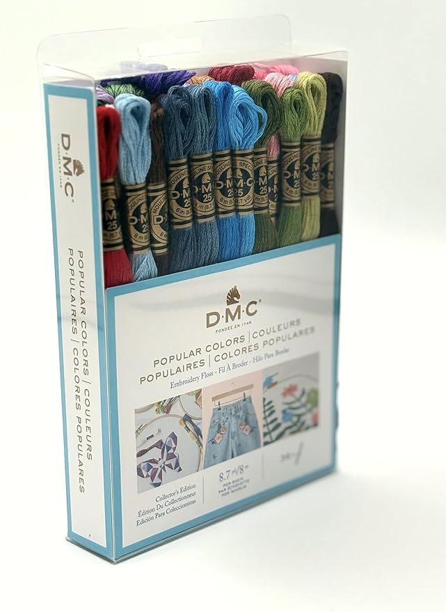 DMC 117F25-PC36 Embroidery Popular Colors Floss Pack, Colors may vary, 8.7-Yard, 36/Pack