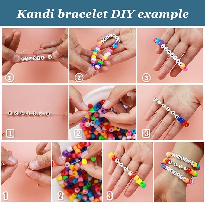 eppingwin beads and bead assortments (1200 kandi pony beads)…