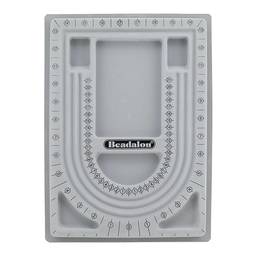 Beadalon 34 Inch U Shape Bead Board - Necklace Designing Tool, Bead Tray with Flocked Surface, Perfect Jewelry Making Supplies for Beading & Jewelry Making for Jewelry Designers