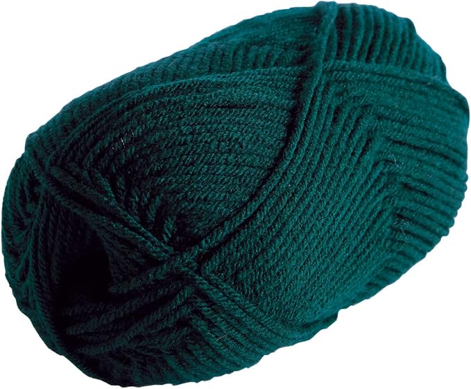 Knit Picks Brava Green 100% Acrylic Worsted Weight Soft Yarn for Knitting, Crocheting, Knitting Machine use, Medium Weight 4 Yarn for Washable Projects (Hunter)