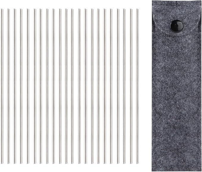 Essential 20 Stainless Steel Needles with Travel Pouch – Great for Knitting Boards & Crochet, The Universal Upgrade Every Knitter Needs