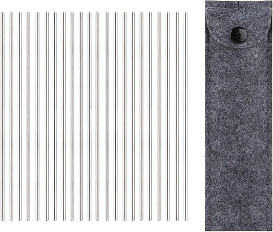 Essential 20 Stainless Steel Needles with Travel Pouch – Great for Knitting Boards & Crochet, The Universal Upgrade Every Knitter Needs