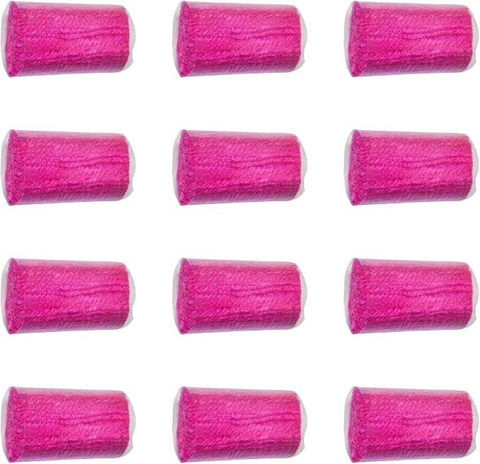 Yglnden 12 Rolls Latch Hook Kit Colorful Yarn Bundles Cut Rug DIY Latch Hook Yarn for Handmake Craft Sewing Knitting for Adults (Red#07)