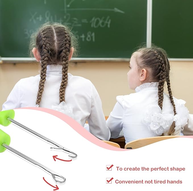 10 Pieces Latch Hook Crochet Needle Comb Hair Clip Set Include 3 Pieces Stainless Steel Crochet Needle 4 Pieces Alligator Hair Clip 3 Pieces Rat Tail Comb for Hair Extension