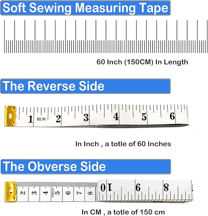 9 Pcs/3 Sizes Large-Eye Blunt Needles, Double Flexible Tape Measure, Steel Yarn Needle with Needle Threader, Tapestry Needle for Sewing Crochet Knitting Embroidery(Silver 2.08in/2.36in/2.76in)