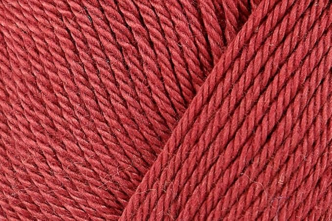 1 Skein/Pack Schachenmayr (SMC) Catania Originals Yarn, Each Ball 1.76 Oz (50gr) / 136 Yards (125 m), 100% Mercerized Cotton for Knitting and Crochet Yarn, Sport Weight, 396 - Marsala Red