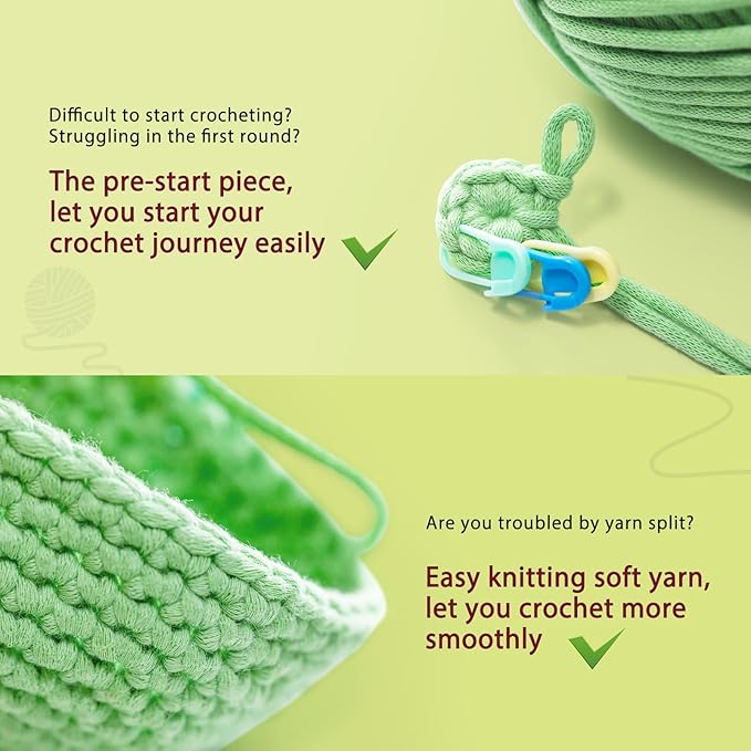 CrochetBox Crochet Kit for Beginner, Ladybug Easy Learn How to Crochet Stuffed Animals Amigurumi Gift for Adults and Teen(), Knitting Set with Yarn Hook Stitch-by-Stitch Video Tutorial