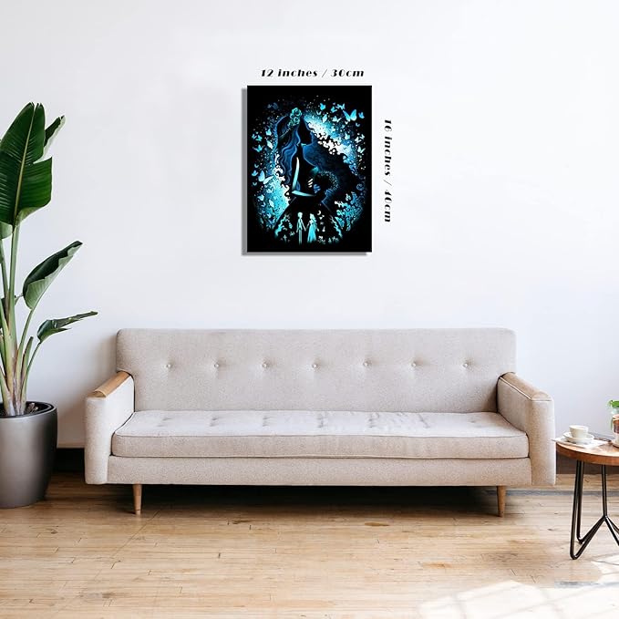 Youtheart Painting with Diamonds Corpse Bride Diamond Art, 5D Full Drill Cross Stitch Embroidery Kits, DIY Wall Décor