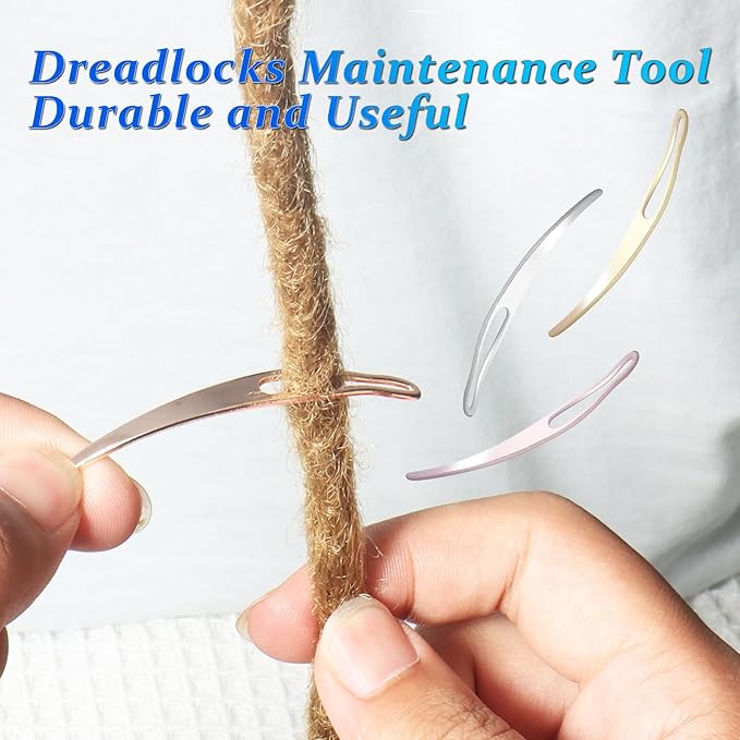 6PCS Dreadlock Crochet Needle for Dreadlocks 1.0mm, Durable Dreadlock Crochet Hooks for Hair with Interlocking Tool, Excellent for Maintaining Real Dread Loc