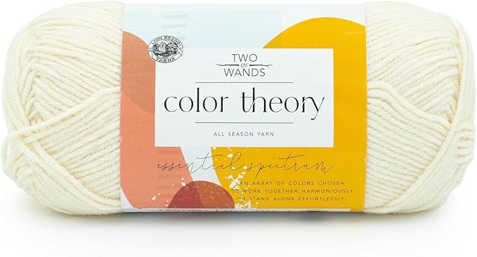 Lion Brand Yarn, Color Theory Worsted Weight Yarn for Knitting and Crochet, Ivory, 1 Pack, Acrylic Fiber with Modern Color Palette, Perfect for Sweaters, Hats and Cozy Blankets