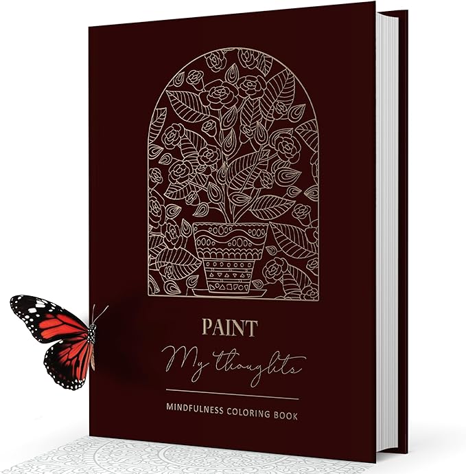 BIROYAL XXL Adult Coloring Book for Women 11.2”x8.3” - 100 Patterns Coloring Books for Adults Relaxation - Mindfulness & Personal Growth Prompts - Anxiety, Stress Relief & Relaxation Gifts for Women