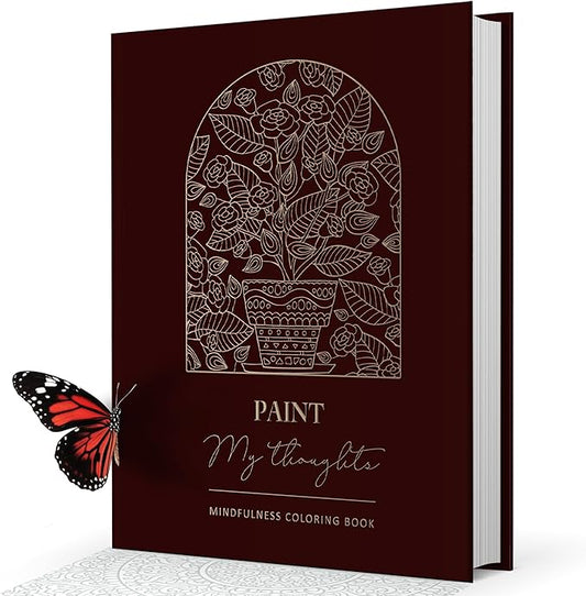 BIROYAL XXL Adult Coloring Book for Women 11.2”x8.3” - 100 Patterns Coloring Books for Adults Relaxation - Mindfulness & Personal Growth Prompts - Anxiety, Stress Relief & Relaxation Gifts for Women