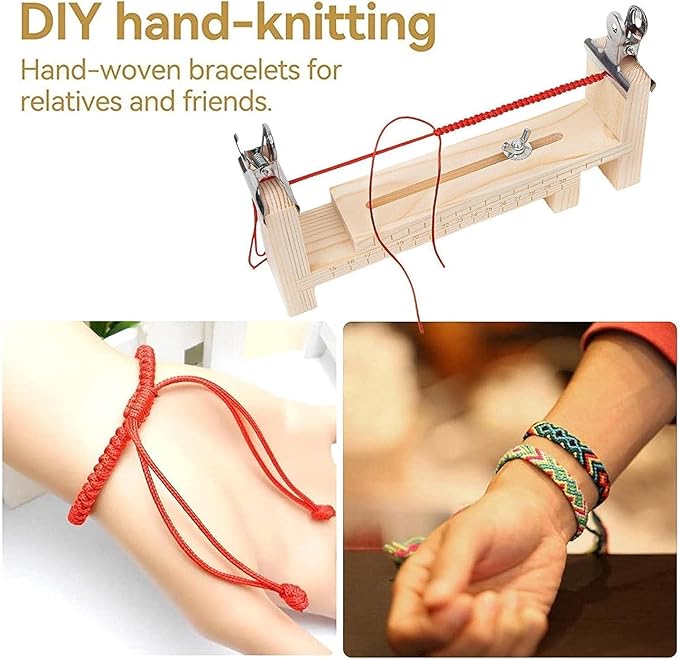 Jinshining 2Pcs Paracord Jig Bracelet Maker | Wooden Jig Bracelet Maker with Tool Kit,Weaving DIY Craft Tool Kit Weaving Crafts and Sewing Jewelry Making Kits
