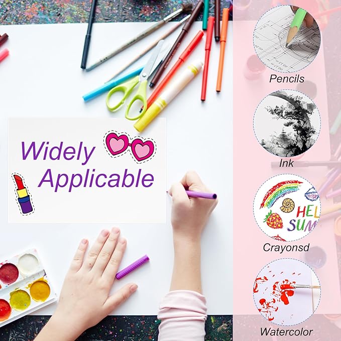 PATIKIL 80 Sets Pure Cotton Watercolor Cards 140lb/300 GSM Postcards with Envelopes for Art Painting Creative Thank Notes, 5x7 Inch