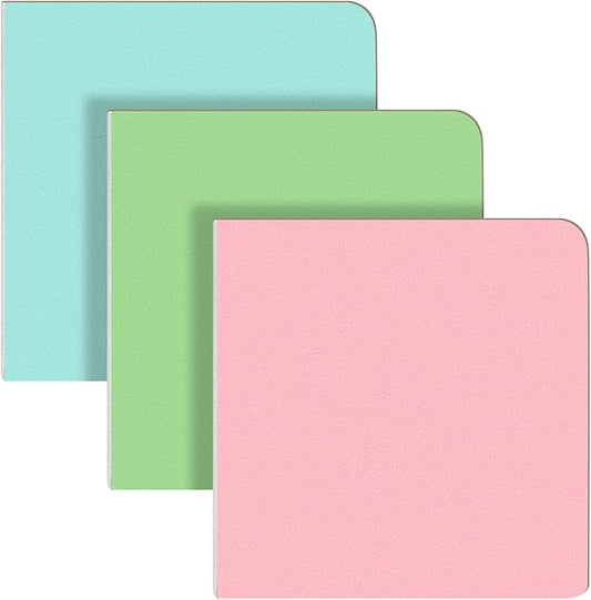 Ctosree 3 Pcs Mini Watercolor Sketchbook 3.9 x 3.9 Inch Portable Square Watercolor Notebook Painting Sketch Book 90 Sheets Textured Drawing Papers 300 GSM Artists Paper Pads for Art (Pastel Colors)