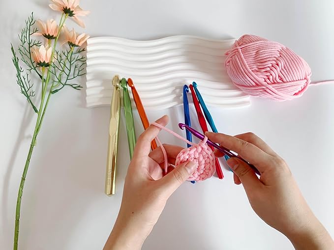 Large Crochet Hooks,15mm 12mm 10mm 9mm 8mm 7mm 6.5mm Crochet Hook,Large Crochet Hooks for Chunky Yarn