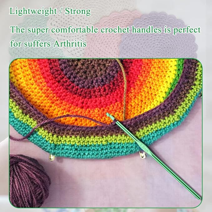 4mm Aluminum Crochet Hook, Smooth Crochet Needles, Knitting Needles for Yarn Craft, Great Handmade DIY Present for Friends, Random Color
