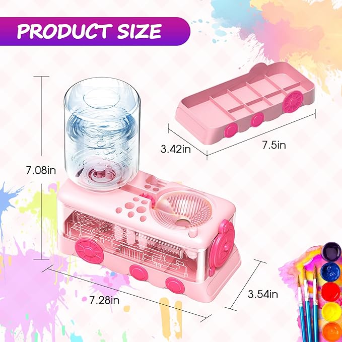 New Paint Brush Cleaner Tool,Brush Rinser Cup Painting Running Water Circulation Art Supplies for Acrylic,Watercolor and Water Based Creative Gift for Adult Artist Beginners Kids