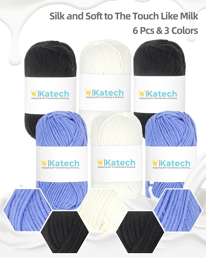 Katech Crochet Kit for Beginners-Crochet Bag Kit-Beginner Crochet Kit for Adult Kids-Learn to Crochet Bag-Crocheting Knitting Kit-(2 Pack)