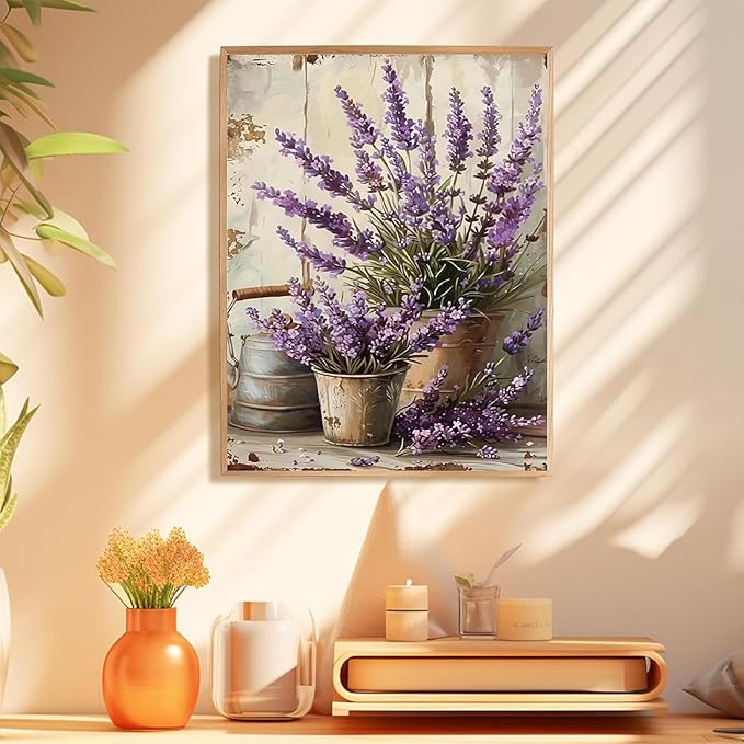 hkejoi Paint by Numbers Kit for Adults Flowers, Flower Paint by Number for Adults, Painting by Number DIY Crafts Acrylic for Gift Home Decor 16x20 in