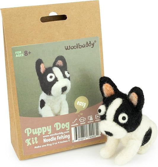 Woolbuddy Needle Felting Kit for Beginners & Adults – DIY Puppy Animal Craft Kit – Complete Starter Set with Wool, Needles & Step-by-Step Instructions