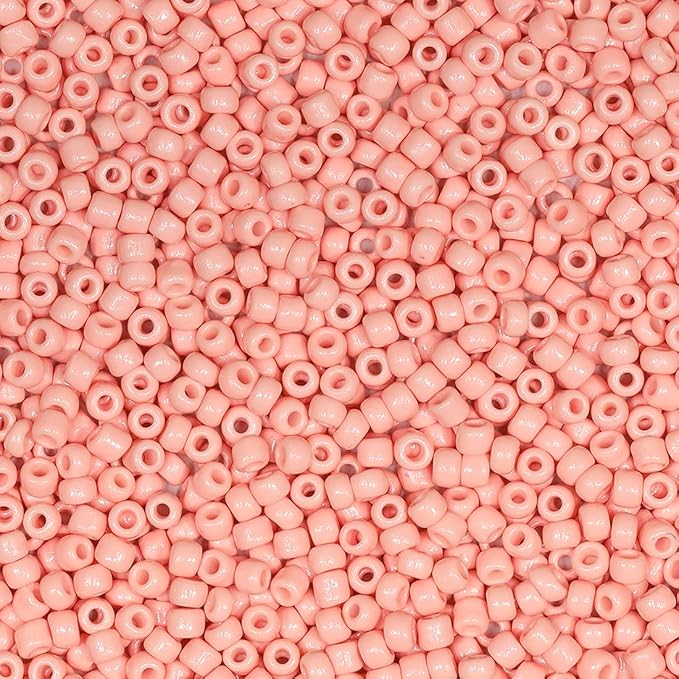 Bala&Fillic Light Pink Color 3mm Seed Beads About 3600pcs/100Grams in Bag, 8/0 Glass Craft Beads for Making Bracelet and Necklace (Light Pink)