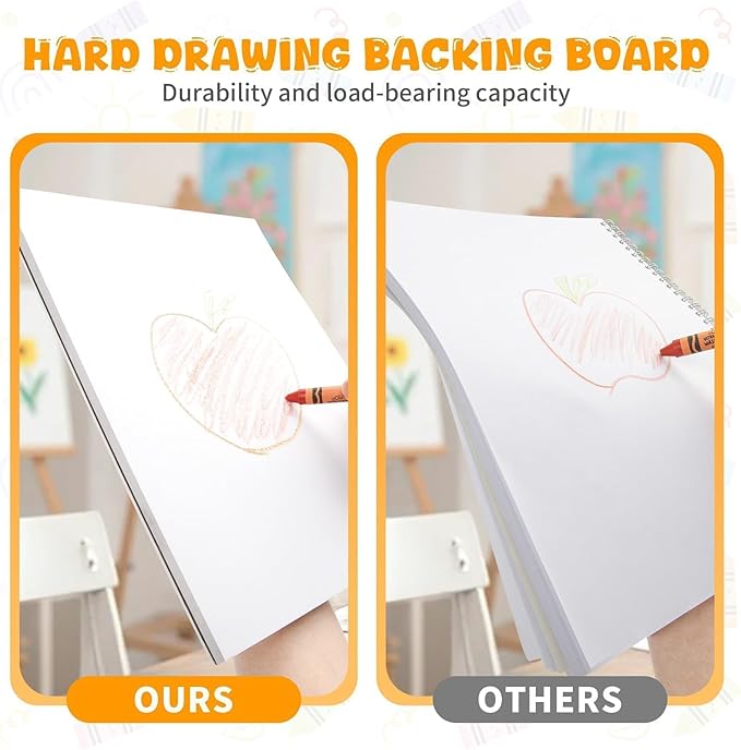 umriox drawing pad for kids, 6" x 9" sketch book, 2-pack sketch pad (80 sheets each), 110gsm acid-free drawing paper, glue-bound art sketchbook for kids' classroom, travel & school art supplies