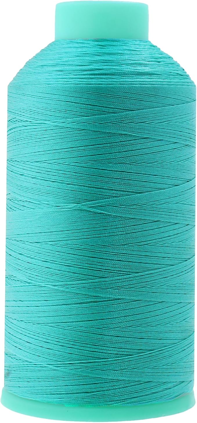 Mandala Crafts Size 46 210D T45 Bonded Nylon Thread - Turquoise 2843 YDs Tex 45 Heavy Duty Sewing Threads for Leather, Jeans, Weaving, Outdoor Marine Upholstery