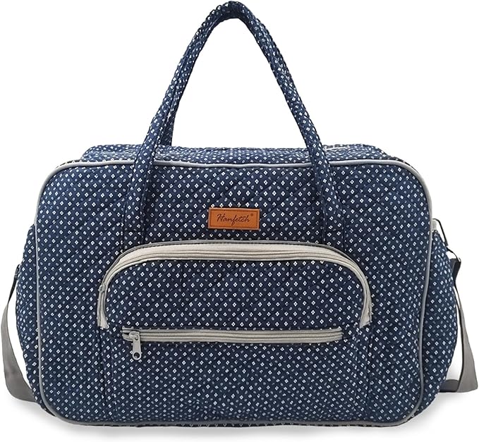 Yarn Storage Organizer, Knitting Crossbody Bag, Large Crochet Tote Bag Yarn Holder Case for Carrying Projects, Knitting Needles, Crochet Hooks and Other Accessories (Navy Disty)