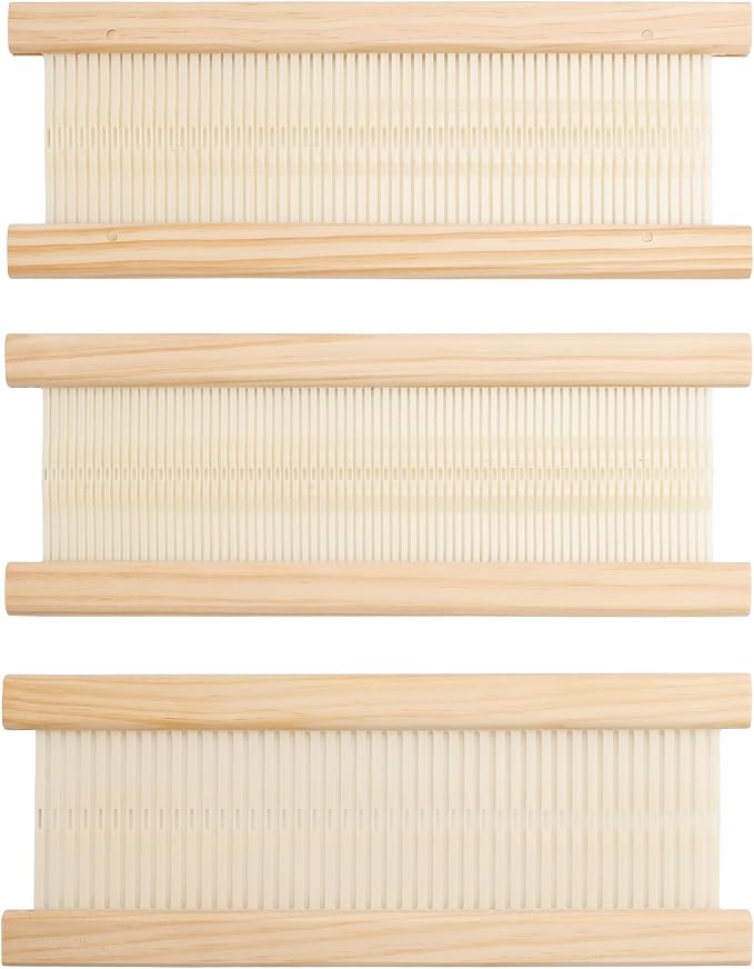 WILLOWDALE 3pcs Weaving Heddle Shed Stick for Weaving Loom Kit, 12 Inches Heddle with 45/60/75 Sticks, Weaving Tool Frame Loom Accessories Arts & Crafts Supplies