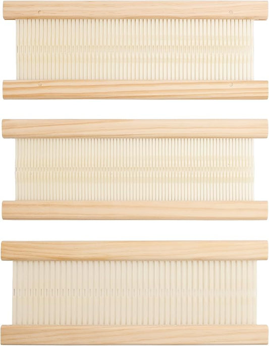 WILLOWDALE 3pcs Weaving Heddle Shed Stick for Weaving Loom Kit, 12 Inches Heddle with 45/60/75 Sticks, Weaving Tool Frame Loom Accessories Arts & Crafts Supplies