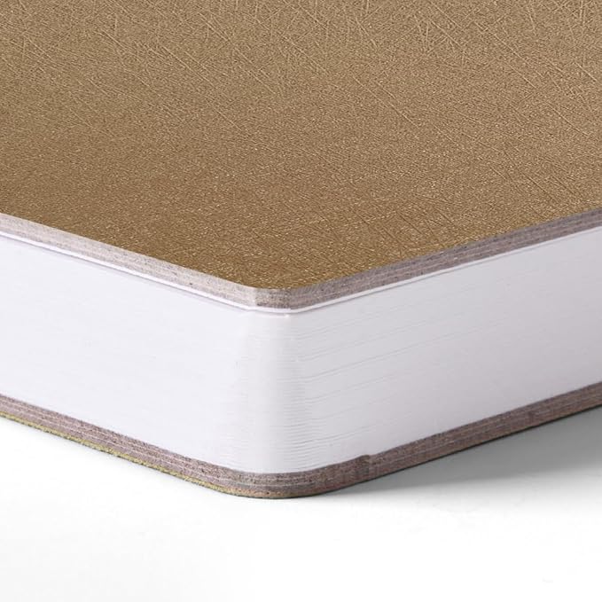 Mifuner Pink Champagne Hardcover Sketchbook Square Hardbound Sketch Journal 4.7 x 4.7 Inch 42 Sheets Art Book 250GSM Ultra Smooth Paper Ideal for Pencils,Water Color Pen,Marker Pen