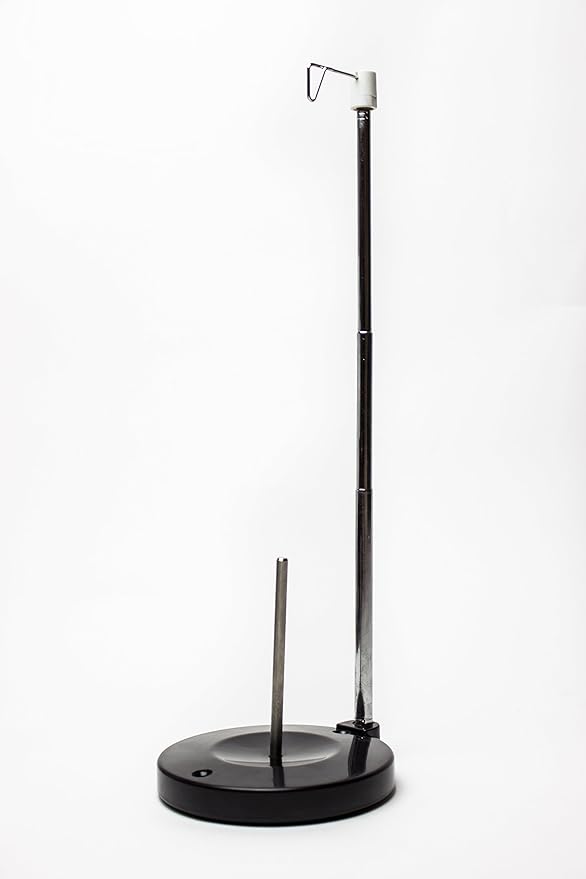 Embroidex Adjustable Single Thread Spool Holder – Stand alone Embroidery, Sewing or Quilting Thread Holder or Stand – Ensures Smoother Feed = Heavy Plastic Base