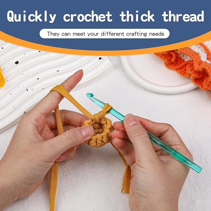 6.5 mm Crochet Hook, Ergonomic Handle for Arthritic Hands, Colorful Transparent Crochet Hook for Beginners and Crocheting Yarn(6.5 mm)