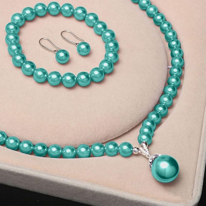 2116 PCS Pearl Beads for Bracelet Making Kit Gold Beads for Jewelry Making Kit Gold Small Spacer Bead Lake Blue Pearl Bead for Crafting Charms Necklace Earrings DIY Craft for Women Adult