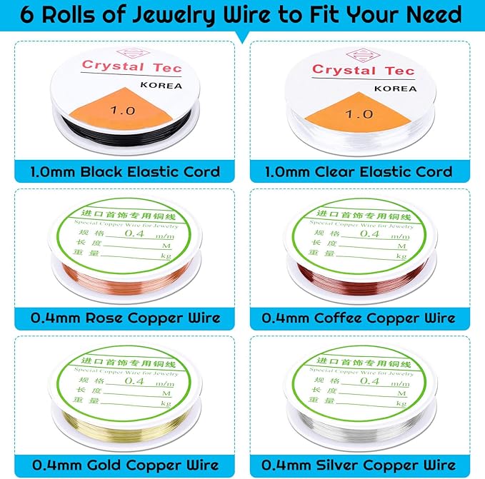 shynek Jewelry Making Supplies, 1597pcs Jewelry Kit with Jewelry Pliers Tools Jewelry Wire and Jewelry Accessories for Earrings, Necklaces, Bracelets Jewelry Making and Repair