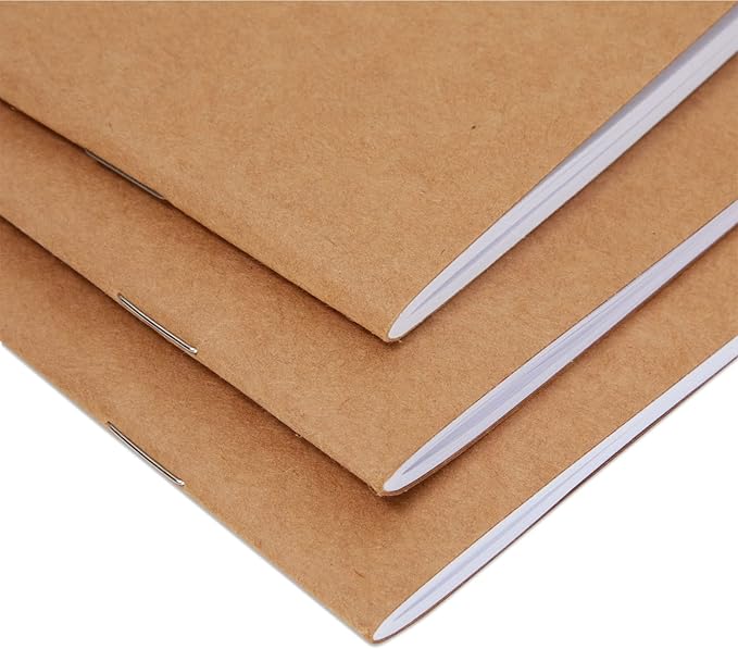 paper junkie 48-pack small blank notebooks bulk - 4.25 x 5.5 in brown kraft paper - mini journals bulk notebooks for kids sketching & journaling