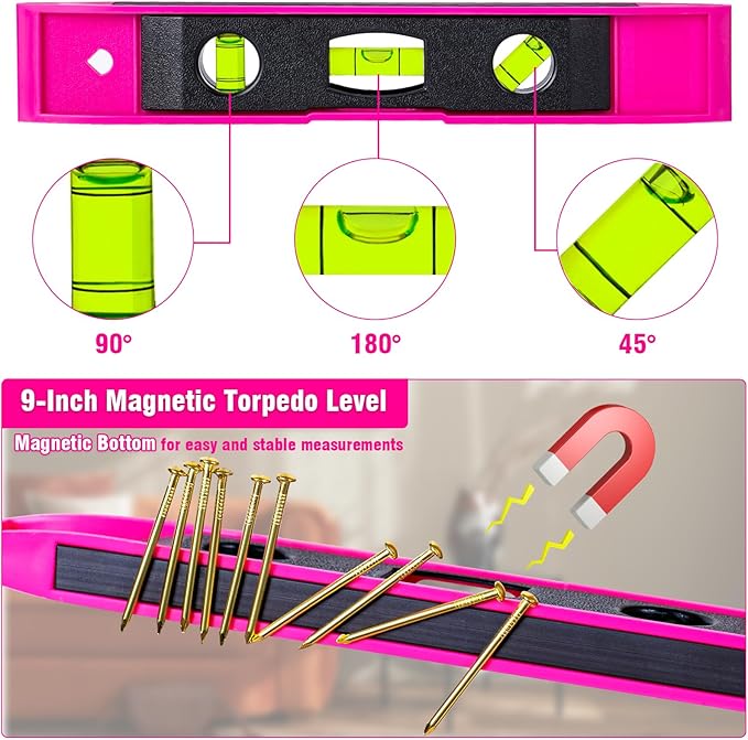 THINKLEARN Picture Hanging Kit - 327Pcs Picture Hangers with Hooks, Nails, Wires, Level & Hammer, Wall Hanging Kit for Frame, Painting, Art, Photo, Picture Hanging Hardware for Home & Office Decor