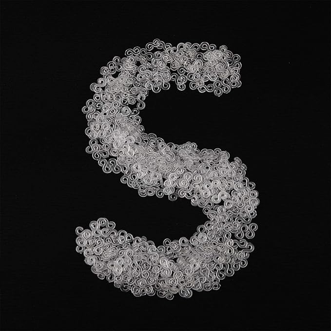 Mudder 300 Pieces Rubber Band S Clips Loom Band Clips Plastic Connectors Refills for Loom Bracelets (Clear)